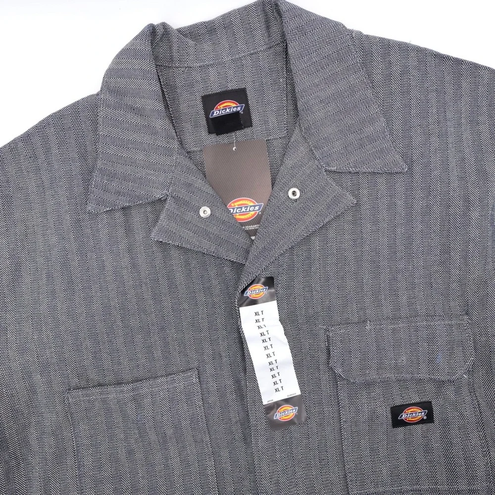 NEW Dickies Fisher Striped Coveralls Gray Mens XL Tall XLT